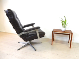 Vintage fauteuil stoel jaren 60 leer design chroom