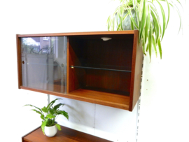 retro vintage kast wandmeubel boekenkast jaren 60 teakhout