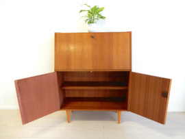 retro vintage kast secretaire bureau wandkast jaren 60