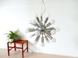 retro vintage space age hanglamp plafondlamp sputnik chroom