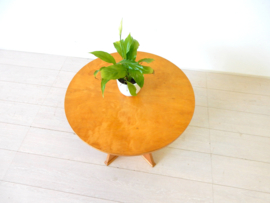 retro vintage bijzettafel tafel jaren 50 rond plantentafel