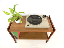 retro vintage bijzettafel kast jaren 70 tv meubel lp kast