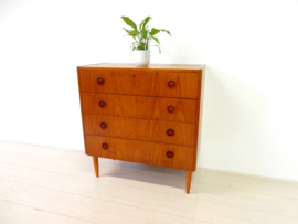 XL retro vintage ladekast kast jaren 60 teak hout