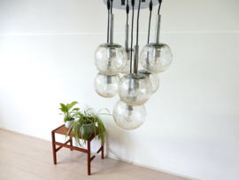 vintage lamp hanglamp plafondlamp jaren 70 bol glas Doria