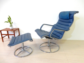 Vintage BRUNO MATHSSON fauteuil stoel design leer