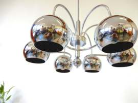 Vintage lamp hanglamp plafondlamp jaren 60 chroom bol