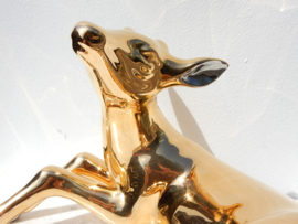 24 karaats goud porseleinen beeld hert vintage oro zecchino