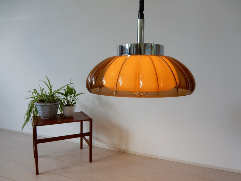 Inpakken Pijnboom antenne retro vintage lamp hanglamp plafondlamp jaren 60 kunststof | Sold  Verlichting | viking-vintage