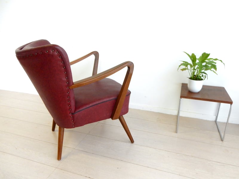 vintage club fauteuil cocktail fauteuil stoel jaren 50 | Sold Zitmeubels | viking-vintage