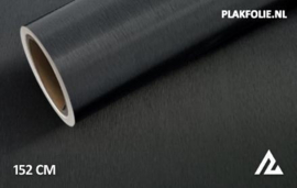 Brushed alu zwart wrapfolie 152CM