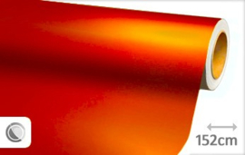 Mat chroom oranje wrapfolie 152CM