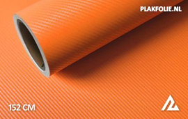 Carbon oranje 3D wrapfolie 152CM