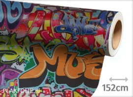 Graffiti Kleur (wrap) folie 152CM