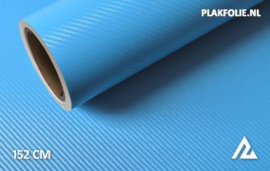 Carbon li. blauw 3D wrapfolie 152CM
