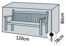 Beschermhoes PREMIUM voor o.a. een zitbank. Afm: 120x78x80 cm