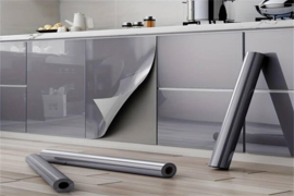 Glans metallic anthraciet wrapfolie 152CM