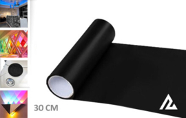 Mat zwart tint folie 30CM