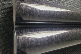 Forged glans zwart carbon wrapfolie 152CM