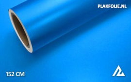 Mat chroom li. blauw wrapfolie 152CM