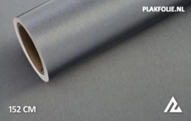Brushed alu anthraciet wrapfolie 152CM