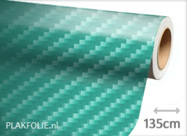 Carbon turquoise 2D (wrap) folie 152CM