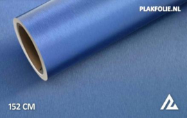 Brushed alu blauw wrapfolie 152CM