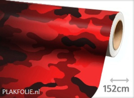 Camouflage rood (wrap) folie 152CM