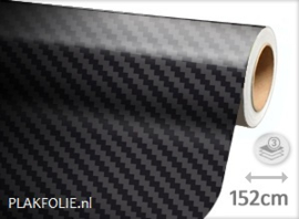 Carbon zwart 5D (wrap) folie 152CM