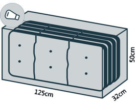 Beschermhoes PREMIUM voor o.a. tuinkussens Afm: 125x32x50 cm