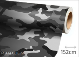 Camouflage zwart wit (wrap) folie 152CM