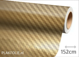 Carbon goud chr. 3D (wrap) folie 152CM