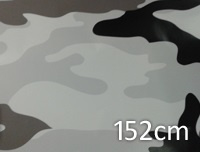 Camouflage zwart wit wrapfolie 152CM