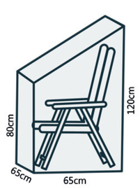 Beschermhoes CLASSIC voor o.a. een stapelstoel. Afm: 65x65x120/80 cm