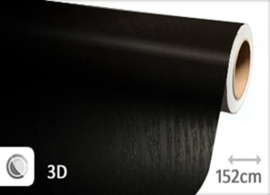 Hout nerf print zwart wrapfolie 152CM