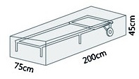 Beschermhoes CLASSIC voor o.a. een ligbed of ligbank. Afm: 200x75x45 cm