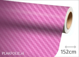 Carbon roze 3D (wrap) folie 152CM