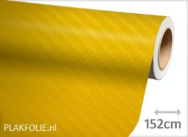 Carbon geel 4D (wrap) folie 152CM