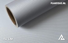 Carbon zilver 3D wrapfolie 152CM