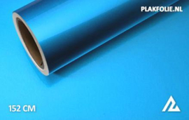 Glans metallic li. blauw wrapfolie 152CM