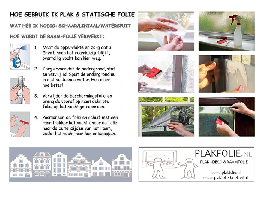 Gebruiksaanwijzing: glas raam & plakfolie | www.PLAKFOLIE.nl D-C-Fix®