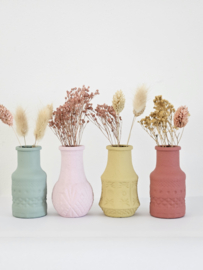 Mini vaasjes set met uniek reliëf