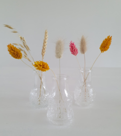 Mini vaasjes set met uniek reliëf
