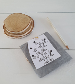 Creatief met boomschijfjes