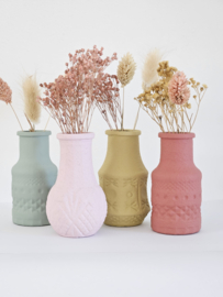 Mini vaasjes set met uniek reliëf
