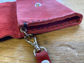Portemonnee rood met polsband