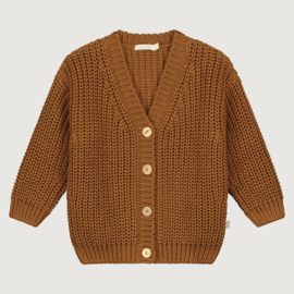 Chunky Knitted Cardigan - RUST