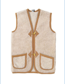 Wollen bodywarmer zalm
