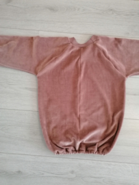 Sweater velours oud-mauve