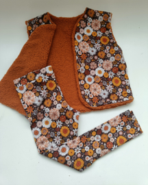 Gilet teddy cognac (reversibel)