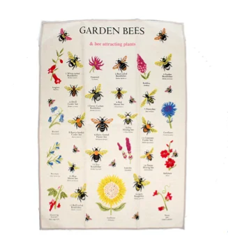 Theedoek "Garden Bees"